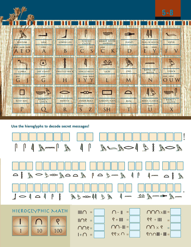 egyptian system of writing chart timetable